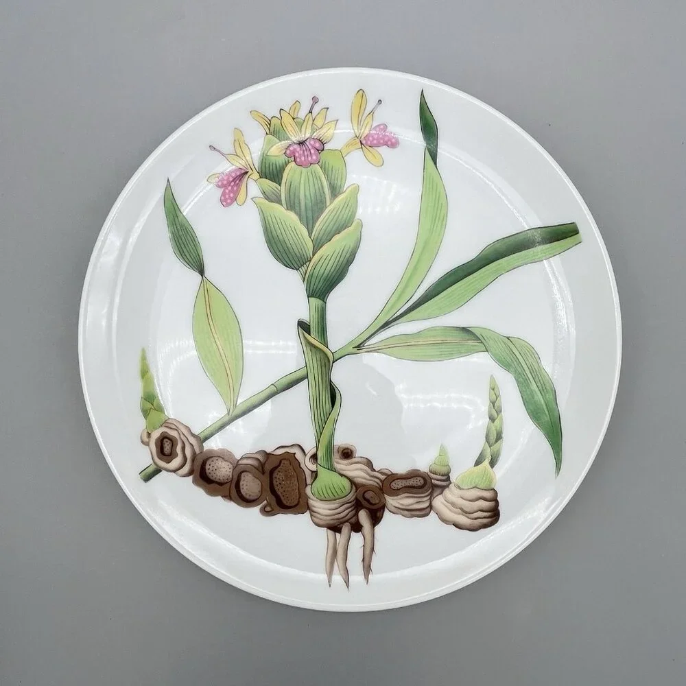 Set of 4 Horchow Collection Botanical Flowers 7 5/8" Dessert Plate Japan - Picture 8 of 10